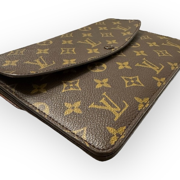 LOUIS VUITTON Rare Pre-1980s Monogram Double Rabat Pochette, Vintage - Picture 10 of 15